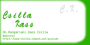 csilla kass business card